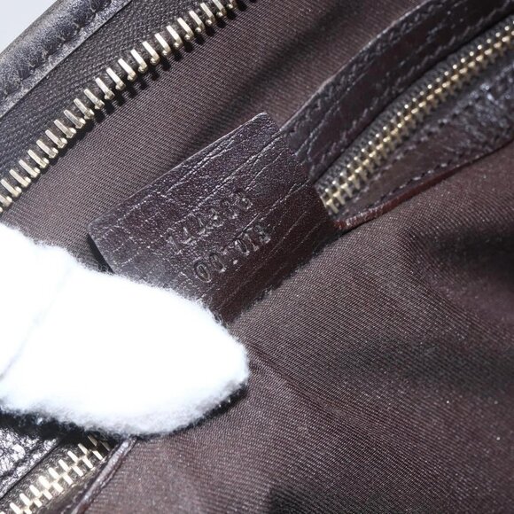 GUCCI GG Canvas Web Sherry Line Shoulder Bag Beige Gold Red 144388 Auth 155727 - Picture 13 of 16